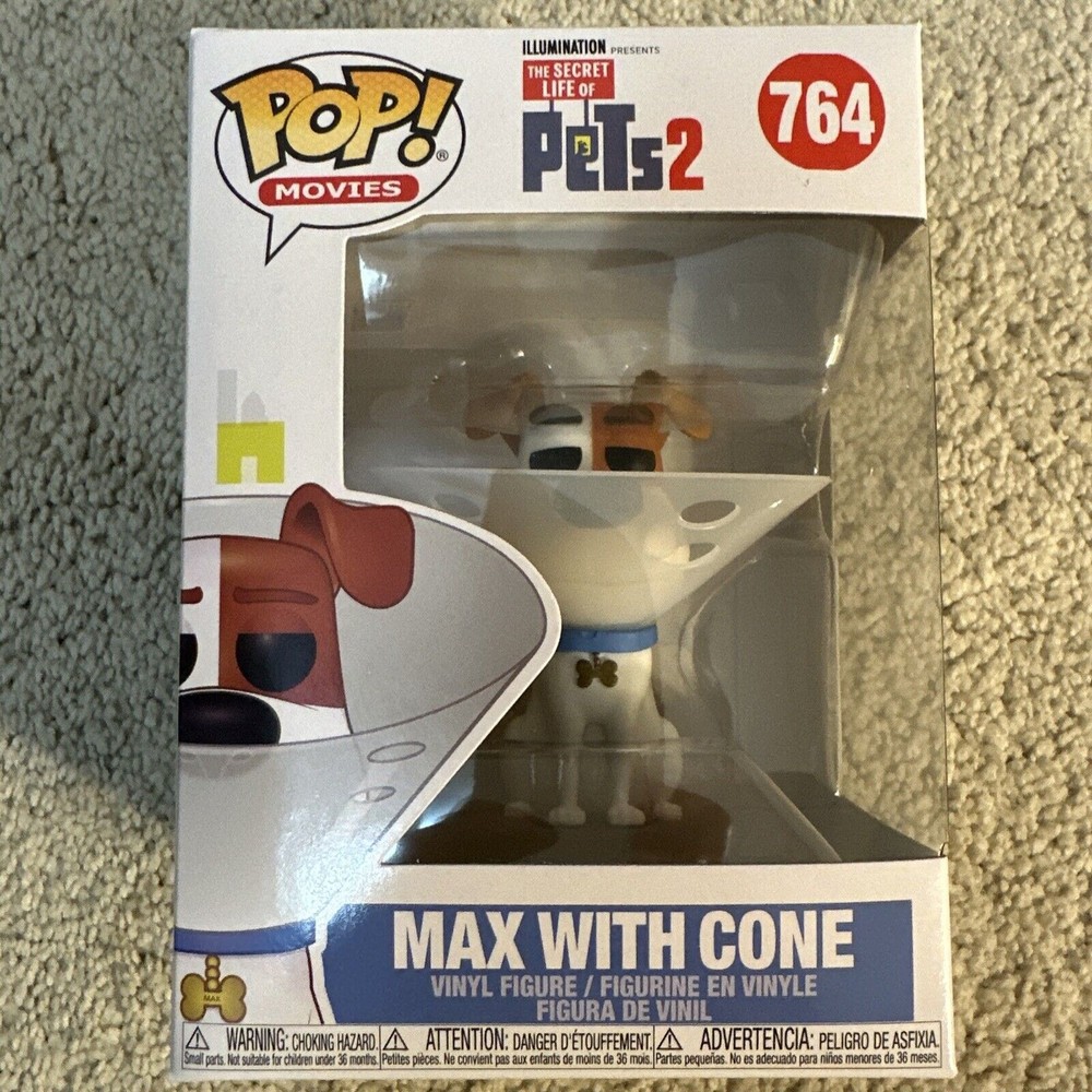 Funko POP! Movies Secret Life of Pets Max with Cone #764 Vinyl Figure